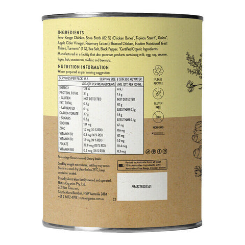 Nutra Organics Chicken Bone Broth - Turmeric