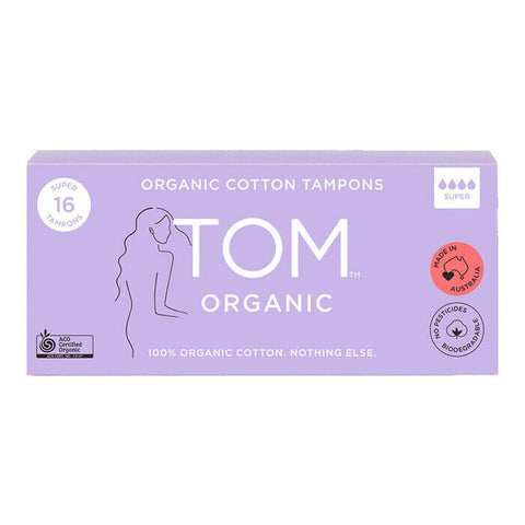 TOM Organic Super Tampons 16 Pack