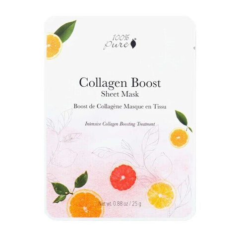 100% Pure Cosmetics Collagen Boost Sheet Mask 1 Mask