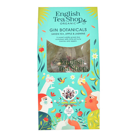 English Tea Shop Gin Botanicals Tea - Green Tea, Apple & Jasmine 7 Pyramid Tea Bags