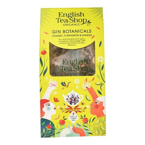 English Tea Shop Gin Botanicals Tea - Orange, Cinnamon & Ginger 7 Pyramid Tea Bags