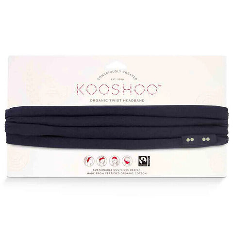 Kooshoo Organic Twist Headband Midnight Blue