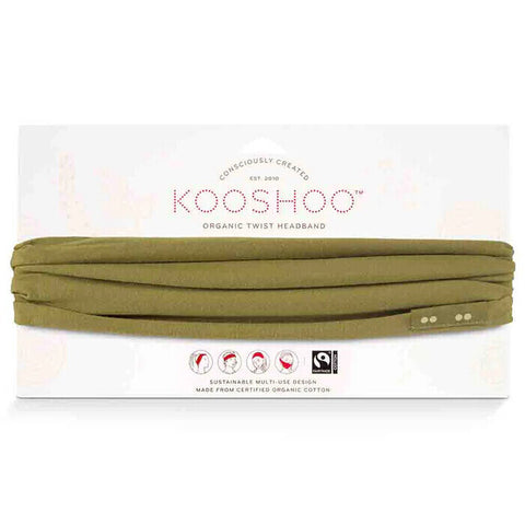 Kooshoo Organic Twist Headband Willow Green