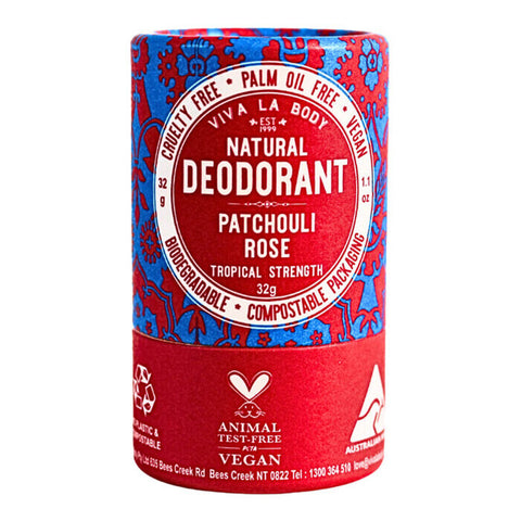 Viva La Body Natural Deodorant - Patchouli Rose 32g