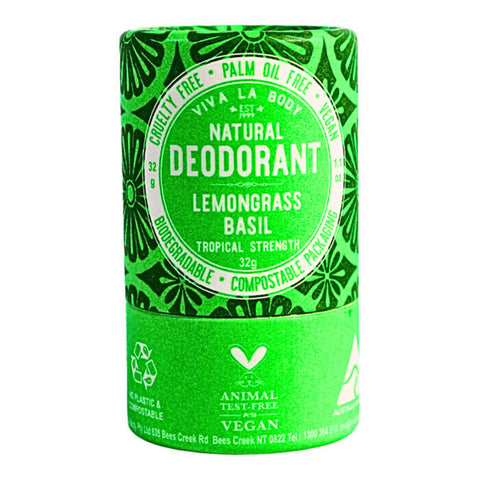 Viva La Body Natural Deodorant - Lemongrass & Basil 32g