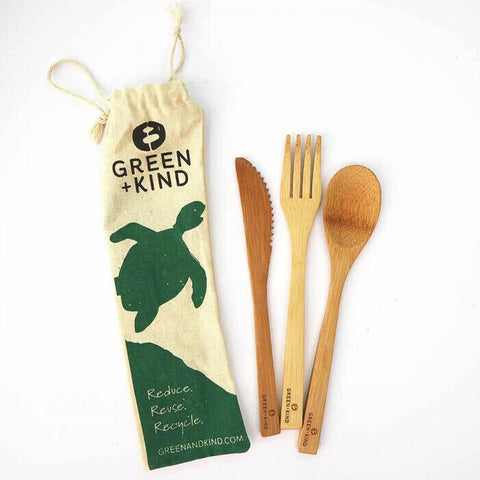 Green + Kind Bamboo Cutlery Set - Essentials 1 Set