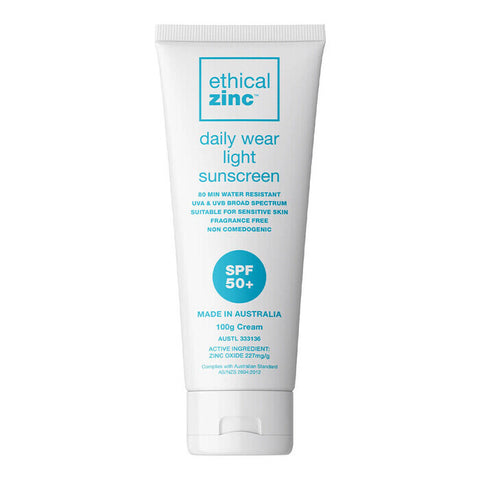 Ethical Zinc Daily Wear Light Sunscreen SPF50+ 100g