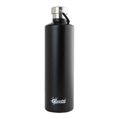 Cheeki Insulated Classic Bottle - Matte Black 1L