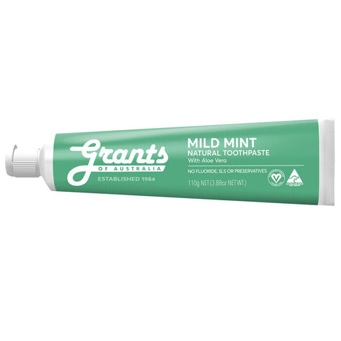 Grants Mild Mint Natural Toothpaste - Fluoride Free