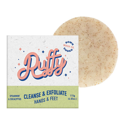 Downunder Wash Co. Ruffy Cleanse & Exfoliate Hands & Feet - Spearmint & Eucalyptus