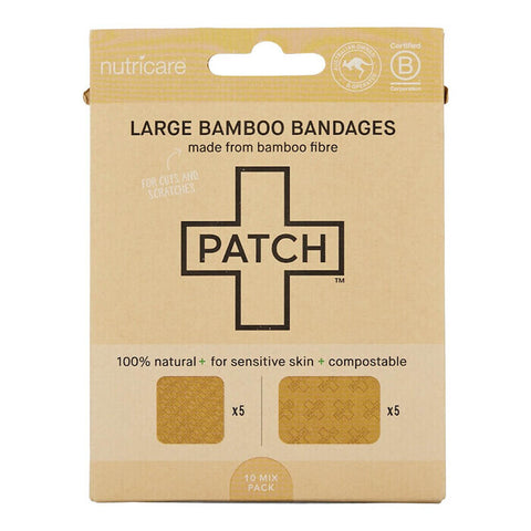 PATCH Large Bamboo Bandages - Natural 10 Pack