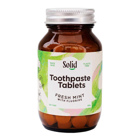 Solid Toothpaste Tablets - Fresh Mint with Fluoride 120 tablets