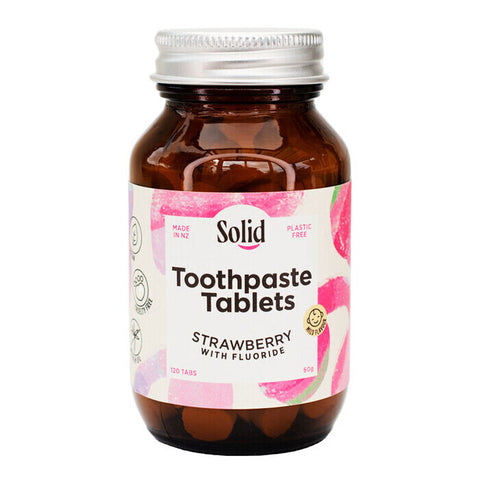 Solid Toothpaste Tablets - Strawberry with Fluoride 120 tablets