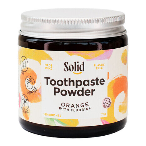 Solid Toothpaste Powder - Orange with Fluoride 70gm