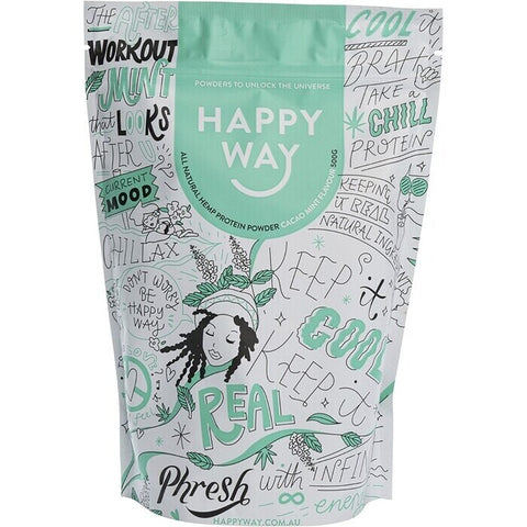 Happy Way Hemp Protein Powder - Cacao Mint 500g