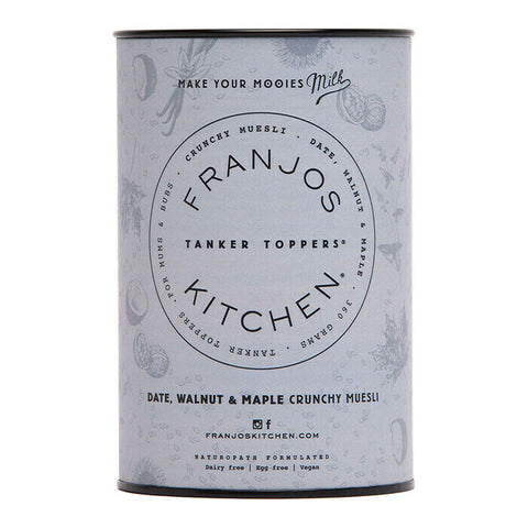 Franjos Kitchen Date, Walnut and Maple Tanker Topper Lactation Crunchy Muesli 360g