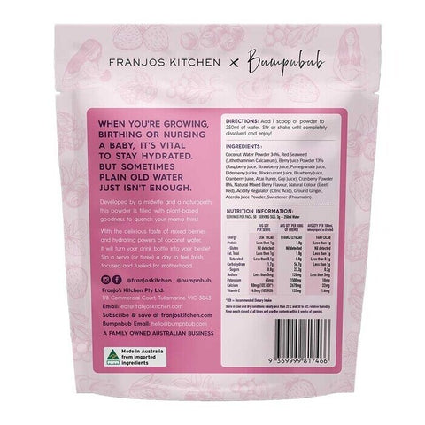 Franjos Kitchen Hydration Powder - Mixed Berry & Coconut Blend