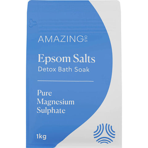 Amazing Oils Epsom Salts Detox Bath Soak - Pure Magnesium Sulphate 1kg