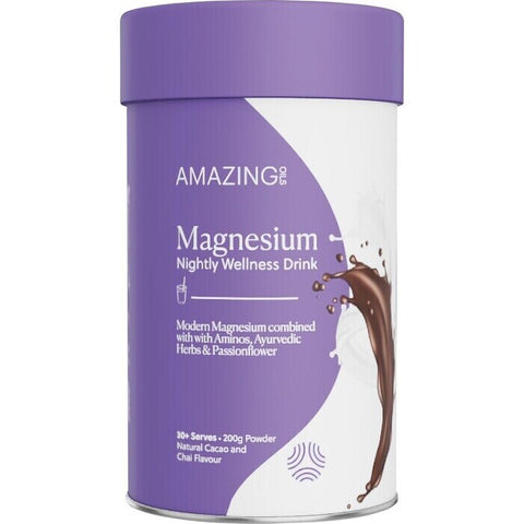 Amazing Oils Magnesium Nightly Wellness Drink - Cacao & Chai 200g