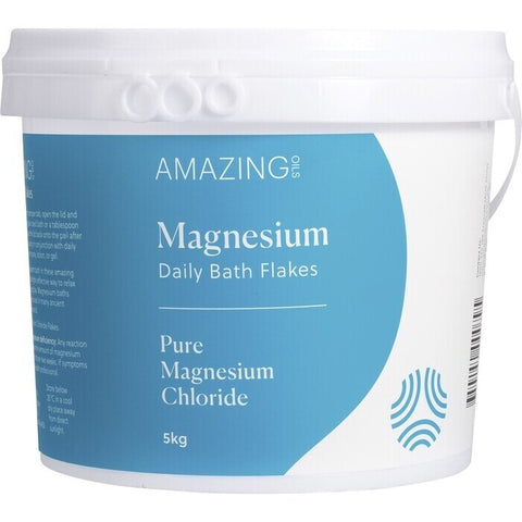 Amazing Oils Magnesium Daily Bath Flakes - Pure Magnesium Chloride 5kg