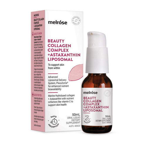 Melrose Liposomal Beauty Collagen Complex + Astaxanthin Oral Liquid 50ml