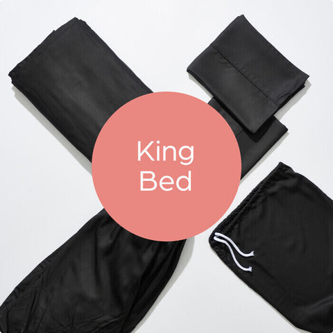 Life Basics Eco Bamboo Sheet & Pillow Set - Charcoal King