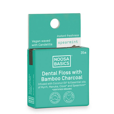 Noosa Basics Dental Floss with Activated Charcoal 35m