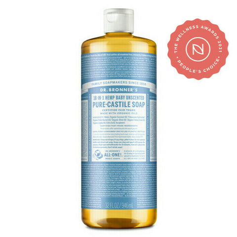 Dr Bronner's 18-In-1 Pure-Castile Soap - Baby Unscented 946ml