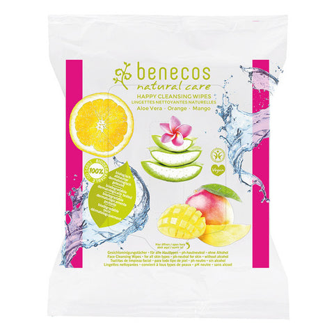 Benecos Natural Care Happy Cleansing Wipes 25 pack