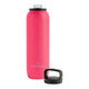 1L waterdrop All-Purpose Steel Bottle, a double walled, vacuum insulated, stainless steel water bottle with a neon pink body and a black lid. The lid is screwed off the bottle.