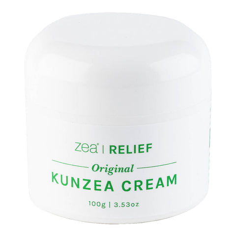 Front of tub of kunzea cream.